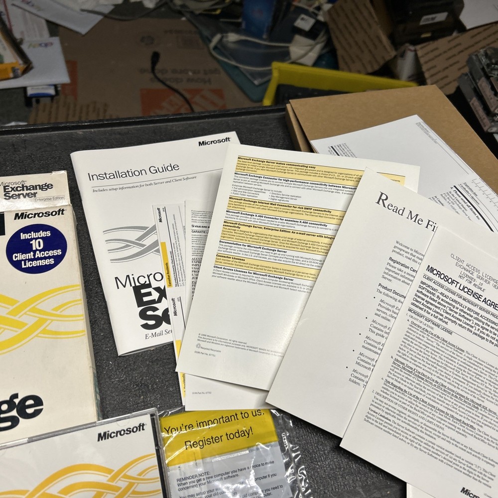 Microsoft Exchange Server Enterprise Edition 10 License Big Box Complete 4.0