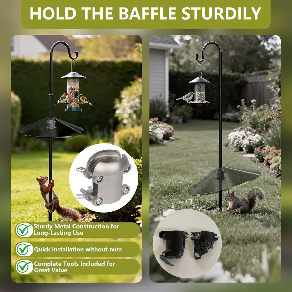 Stainless Steel Squirrel Baffle Buckle - Rustproof & Chew-Proof Squirrel Baffle