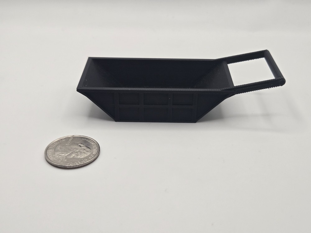 1/64 Scale 12 Cubic Yard Bedding Box in Black