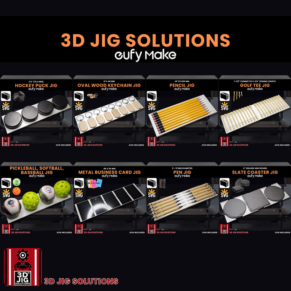 EufyMake E1 UV Printer Jig | Baseball Template