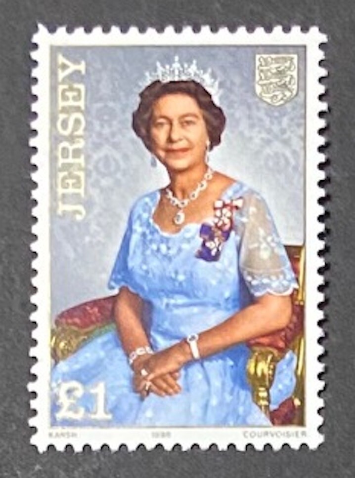 JERSEY 389  Beautiful  Mint NEVER  Hinged Value QUEEN ELIZABETH