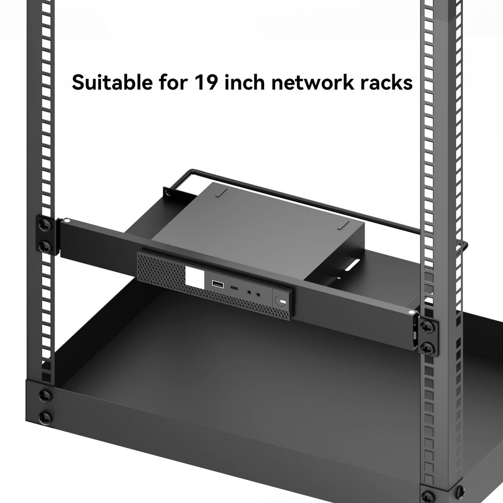 Mini Rack Mount for Dell OptiPlex Micro Form Factor Case，1U Hinged Server Rac...