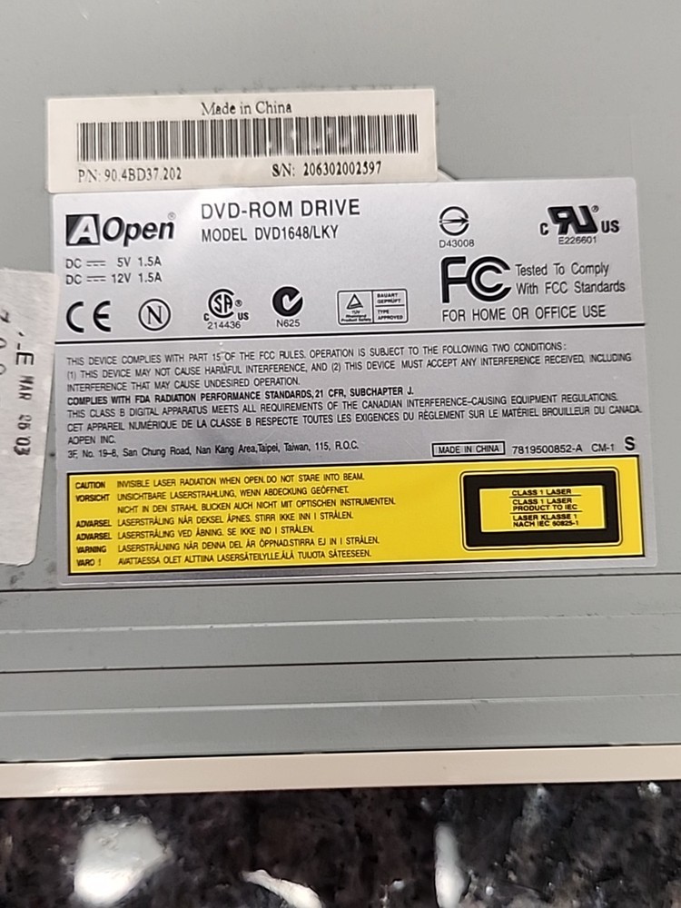 AOpen DVD1648 DVD-ROM