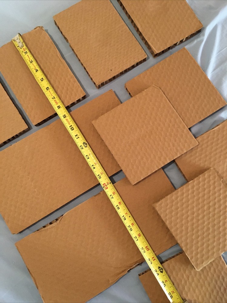 11 pcs. Corrugated Cardboard Craft Pieces, assorted packing material