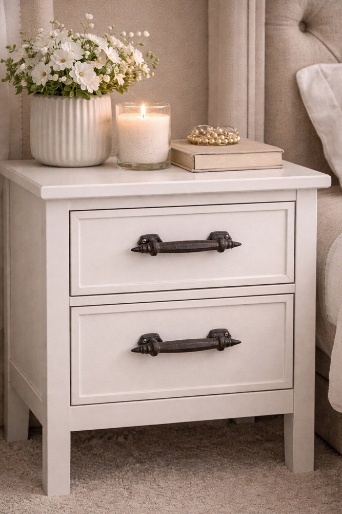 Rustic Cast Iron Barn Gate Pulls Vintage Style Drawer Handle Heavy Duty 2 Pack