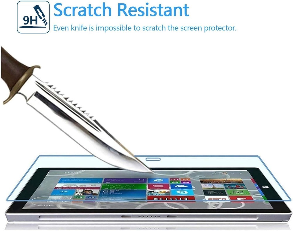 Adeway Microsoft Surface Pro 7 / Pro 7 Plus Screen Protector, Precise cutouts/Te