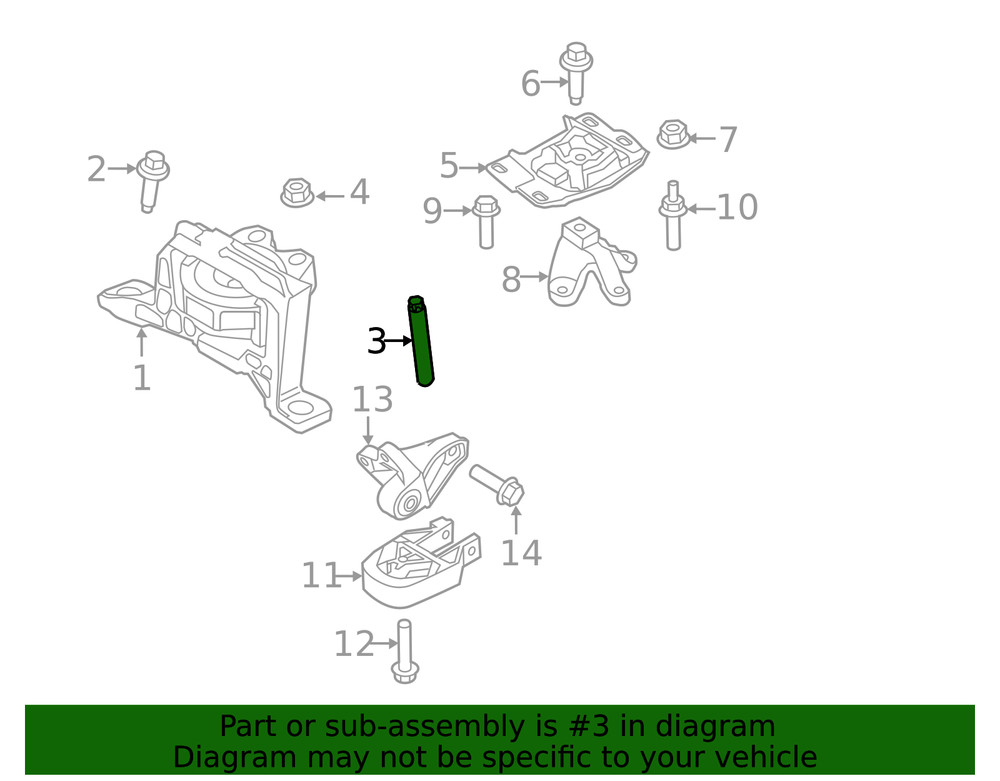 Genuine Ford Engine Mount Stud W708873-S437