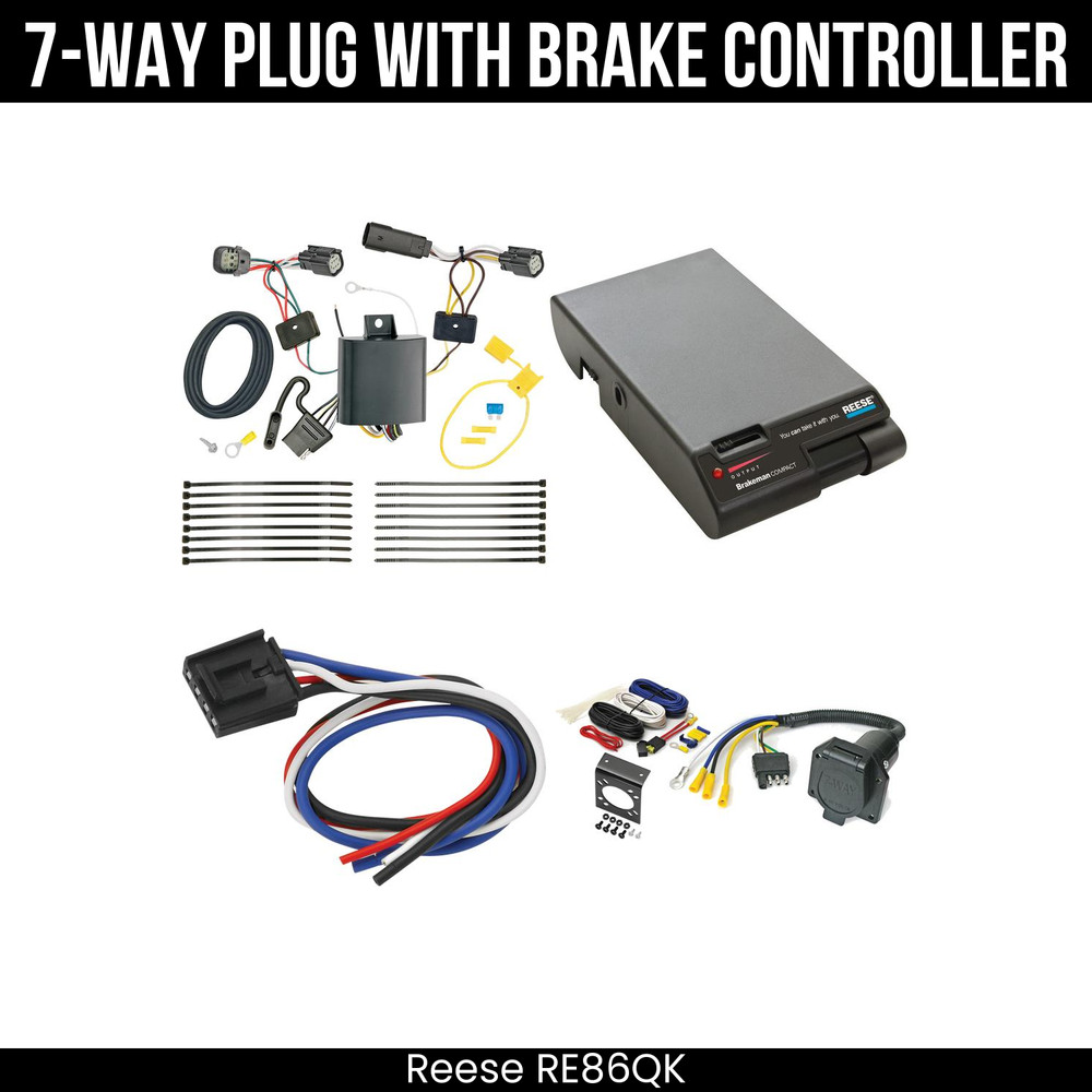 Reese RV 7-Way Wiring Kit + Brake Control For 17-22 Chevy Trax w/ LED Taillights