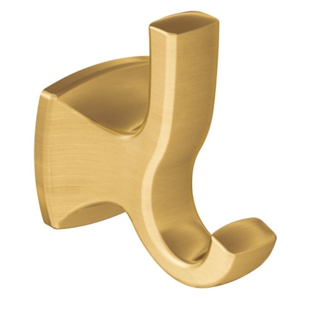 Moen YB5103BG Double Robe Hook  Brass  Wall-Mounted  Voss Collection