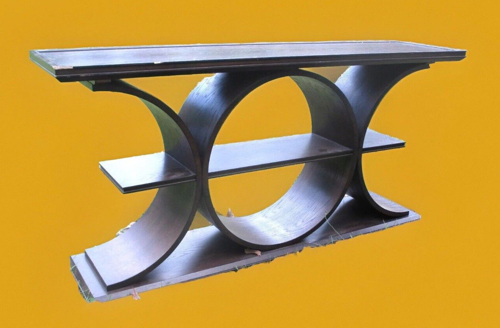 MID CENTURY MODERN CURVED BENTWOOD SOFA CONSOLE TABLE