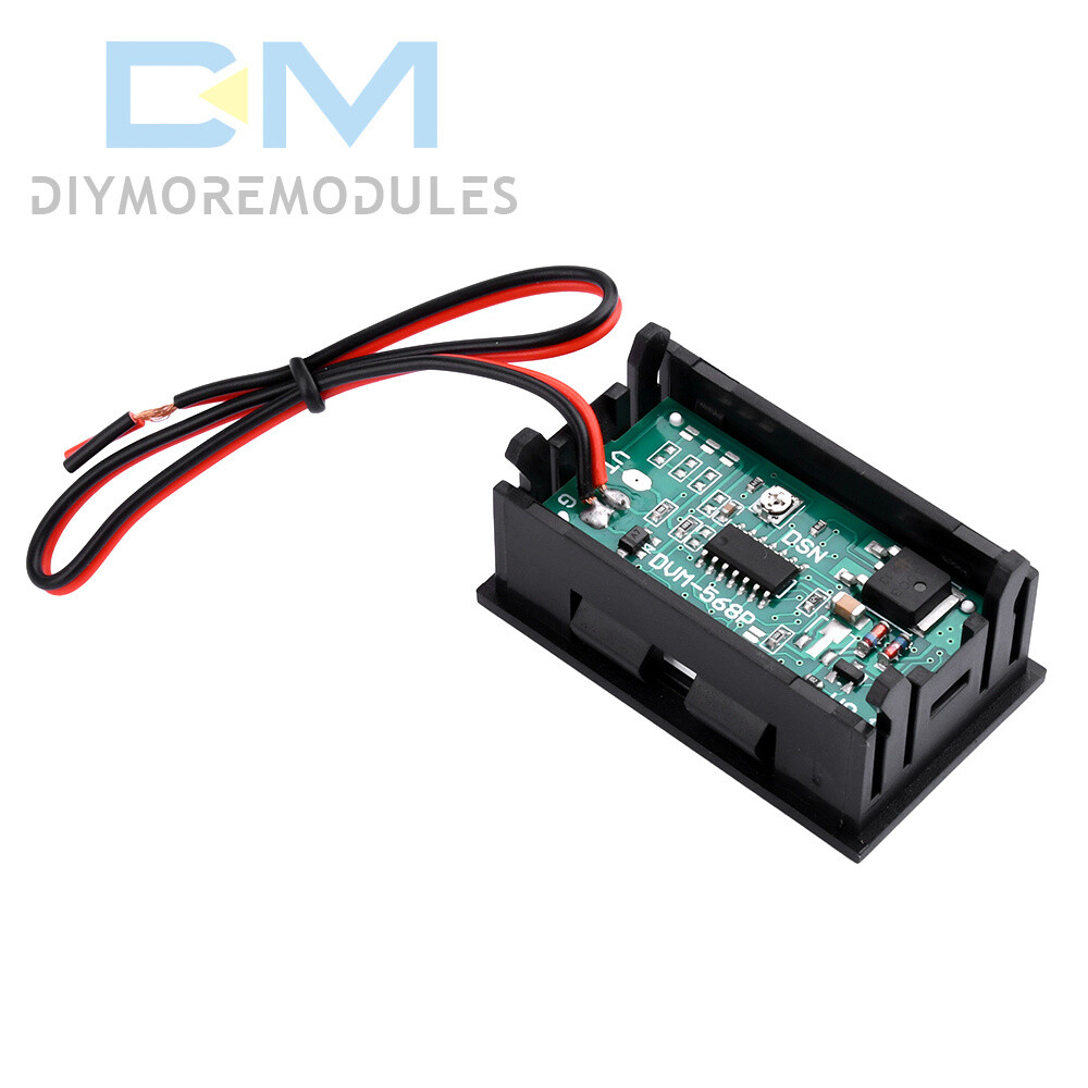 Mini DC 5V-120V Voltage Volt Meter LED Panel 3-Digital Display 2 Wire Voltmeter