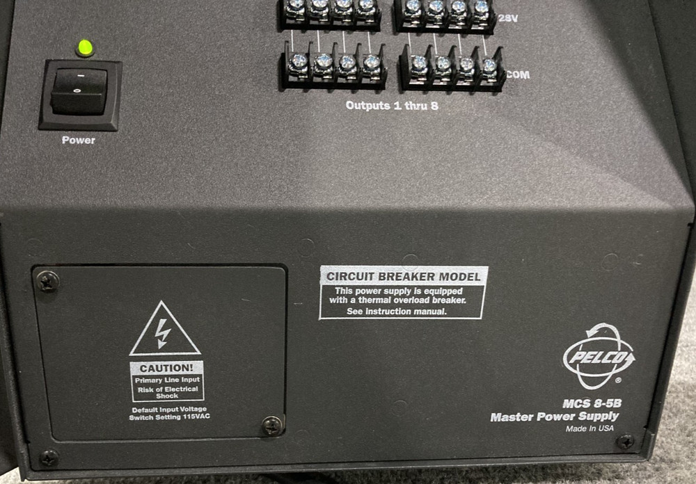 Pelco MCS8-5B Master Camera Power Supply w/ Power Cord