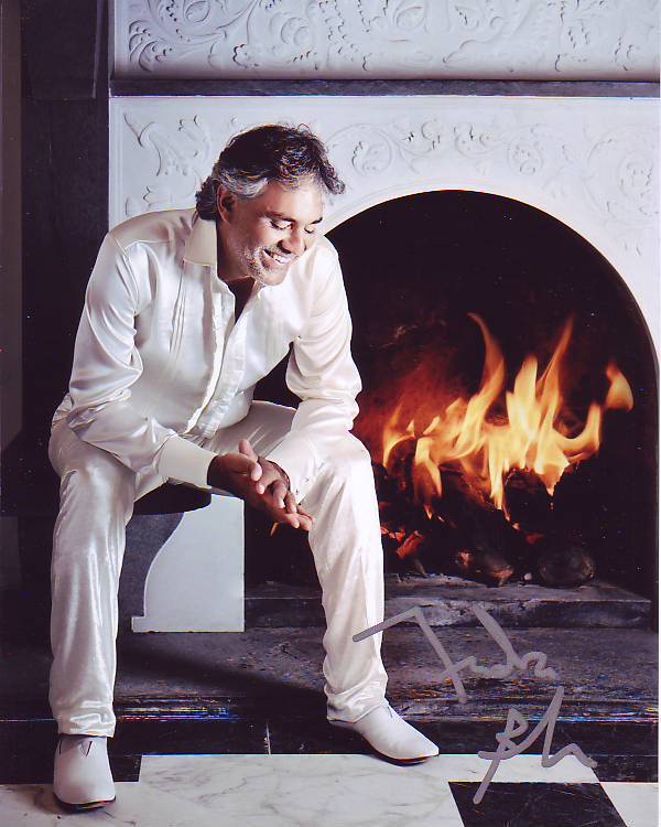 ANDREA BOCELLI Signed Autographed 8x10 Photo