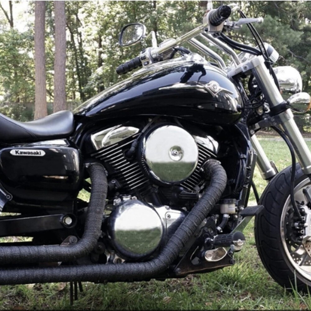 16ft Exhaust Header Heat Pipe Insulation Shield Thermal Wrap Motorcycle Black