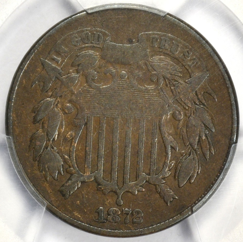 1872 2C TWO CENT ~ PCGS VG08
