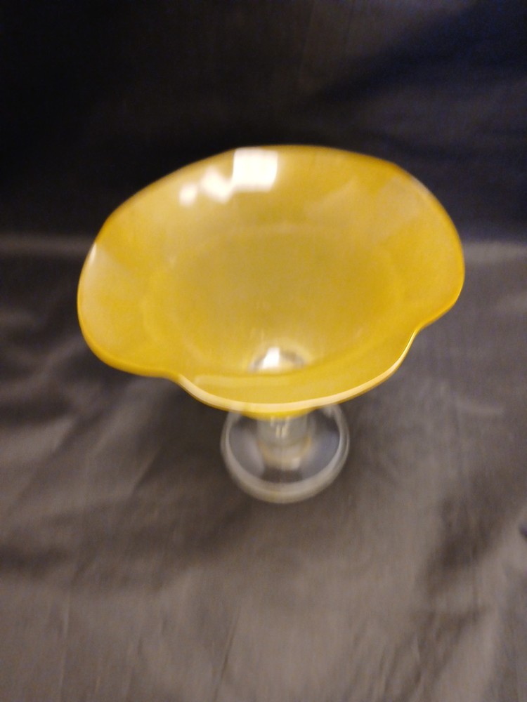 Yellow Candy/ Vase 6" Tall