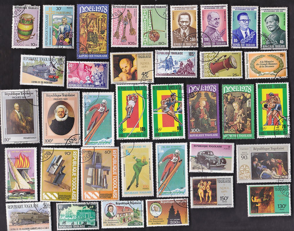 100 All Different TOGO STAMPS