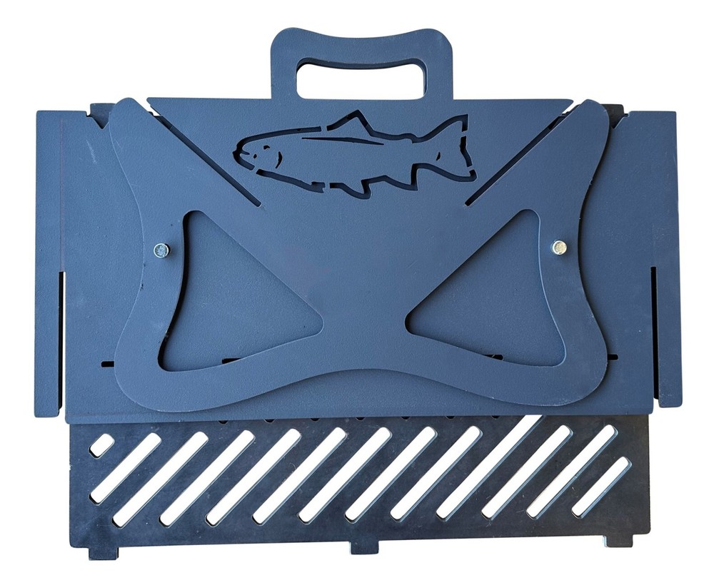 BBQ Pit for camping and tailgating. (Packs Flat)-Easy Assembly, Heavy duty.