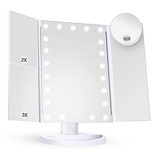 Makeup Mirror Vanity Mirror with Lights, 2X 3X 10X Magnification, Lighted White