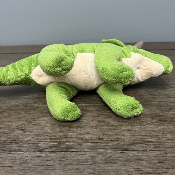 Realistic Green Triceratops Dinosaur Plush