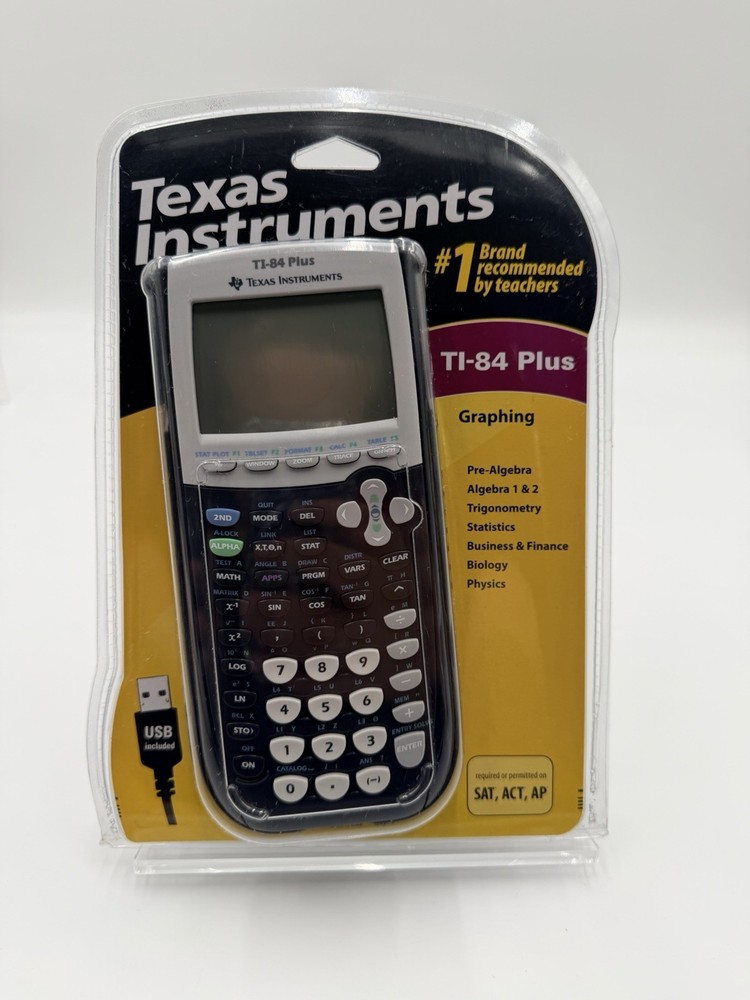 Texas Instruments TI-84 Plus Graphing Calculator USB LCD MathPrint Programmable