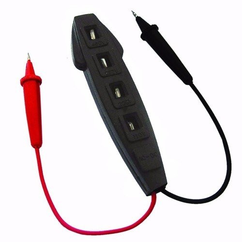 Compact Black 110-460 Volt Circuit Tester - Ergonomic Design for Effortless Use