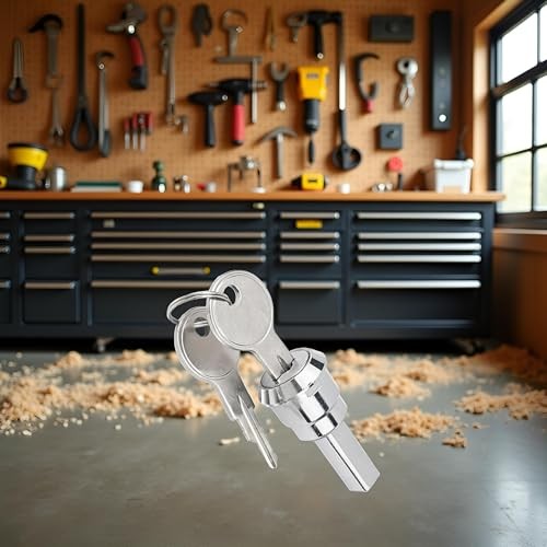 Universal Toolbox Lock, Cabinet Drawer Lock, 180° Rotation Unlocking