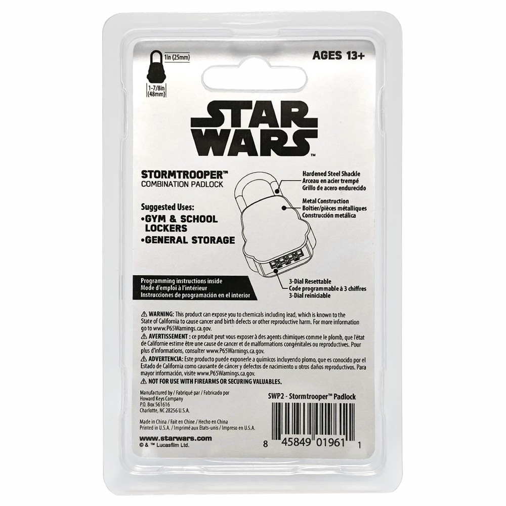 Star Wars Stormtrooper Combination Padlock