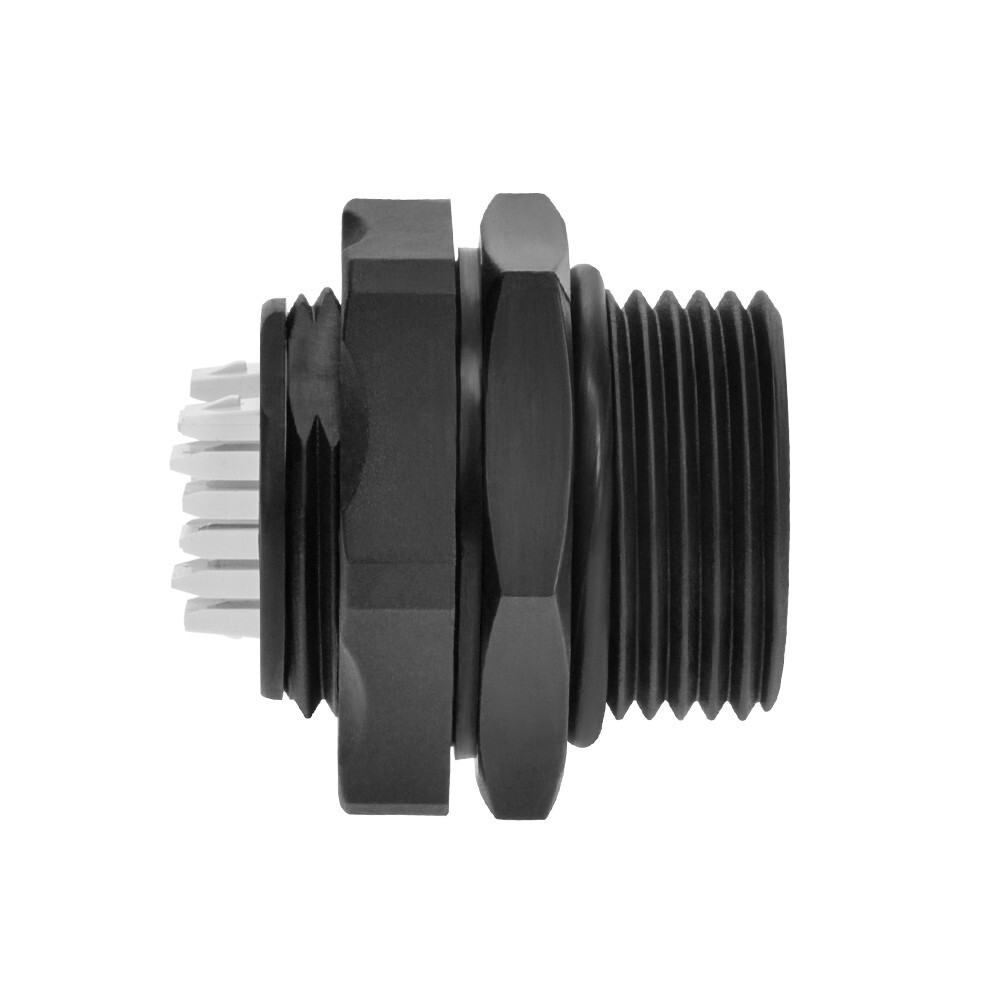 2 PACK - CAT6 RJ45 Shielded Water Resistant Industrial Panel Mount Bulkhead Jack