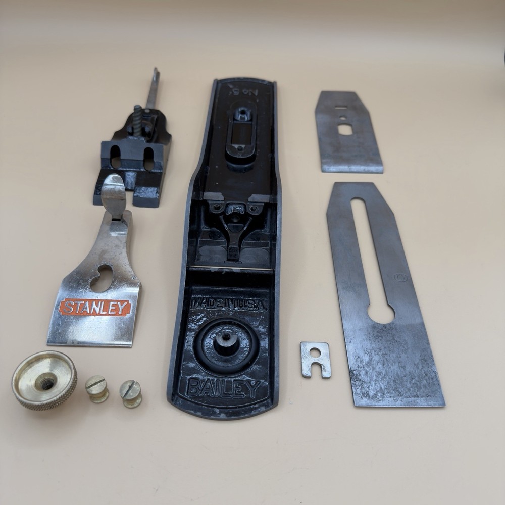 STANLEY No. 5 Jack Plane Type 19 Smooth Bottom USA Cleaned Restored Ready