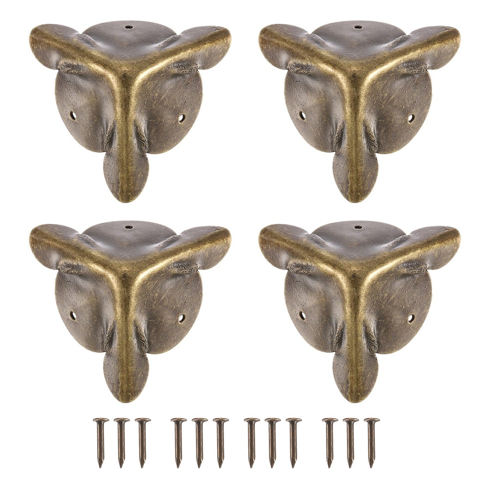8 Pcs 30mm Decorative Box Corner Cover, Corner Protector, Bronze