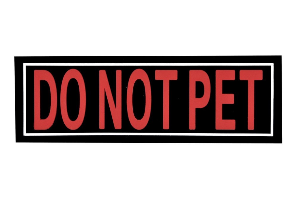  Removable 3D Rubber Patch "DO NOT PET" 2" X 6"