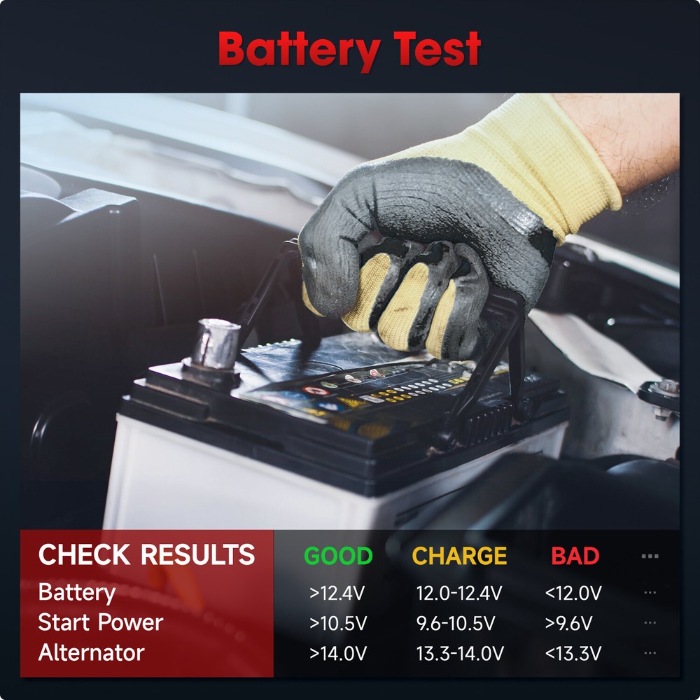 ANCEL BA101 Car Battery Tester 12V Load Tester Cranking Charging System Analyzer