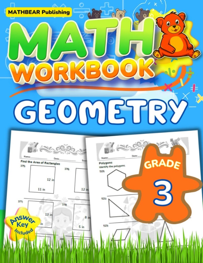 MathBear: Geometry Workbook Grade 3: 3rd Grade Geometry Workbook: Lines, Angles,