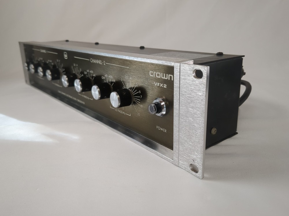CROWN VFX2 DUAL CHANNEL VARIABLE ELECTRONIC FILTER CROSSOVER Black Chrome