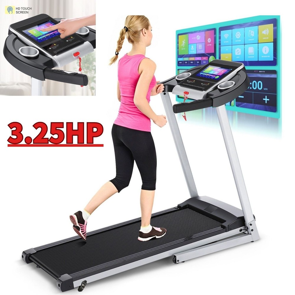 3.25HP InclineTreadmill Smart Foldable Treadmill 9% Manual Incline Adjustable~