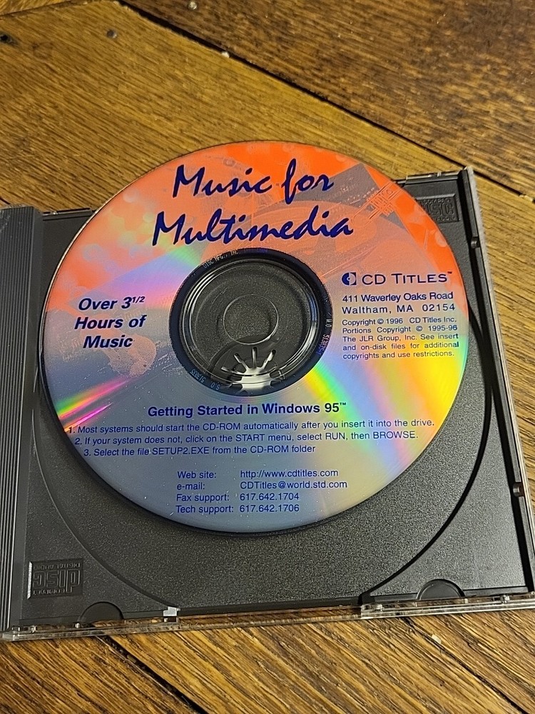 Music for Multimedia 1996 PC Computer CD Titles Software Disc Windows 3.1