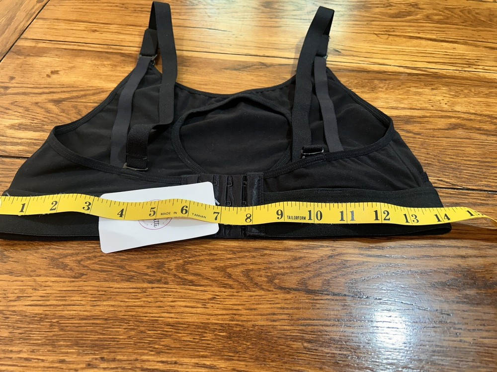 NWT Lupantte Adjustable Strap Nursing Bra, Black Size Medium