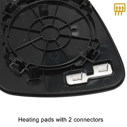 Car Rearview Right Passenger Side Heated Mirror Glass Replacement with