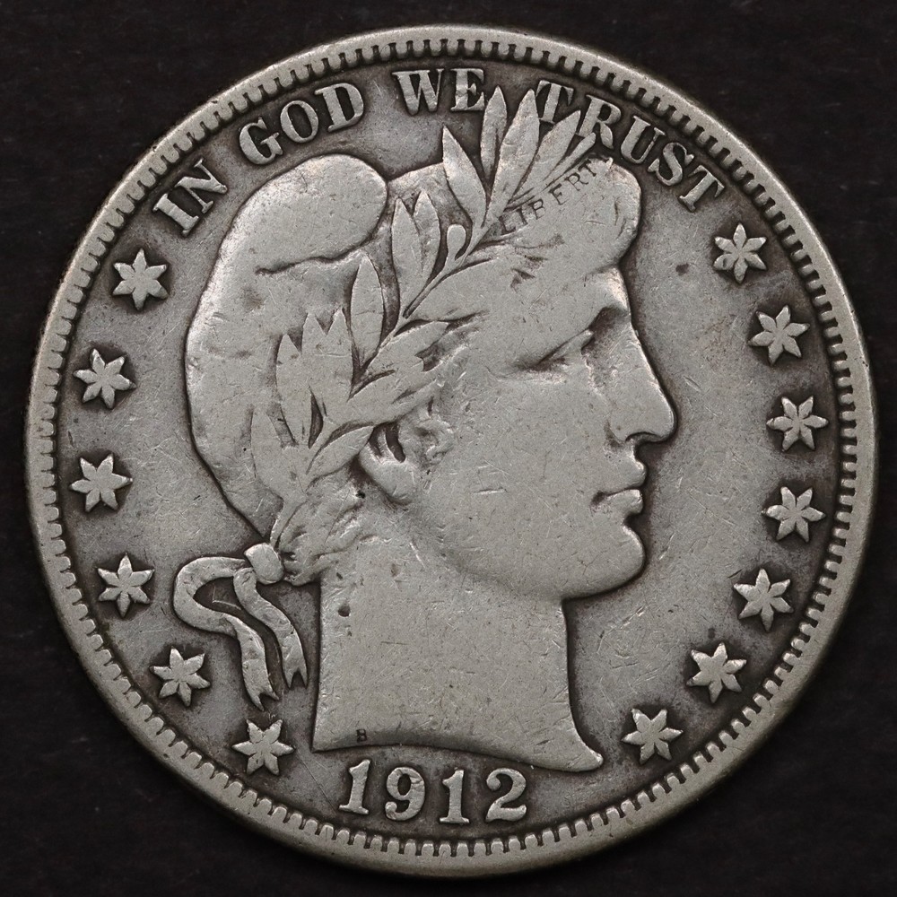 1912-D 50c Barber Half Dollar - VF