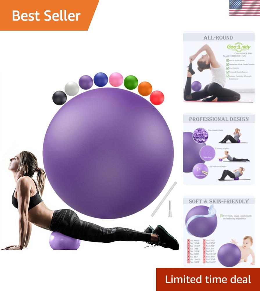 Inflatable 9-Inch Pilates Ball for Strength & Flexibility - Lightweight & Safe