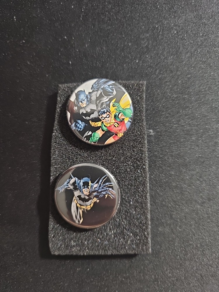 DC Comics Batman And Robin Pin And A Batman Pin.