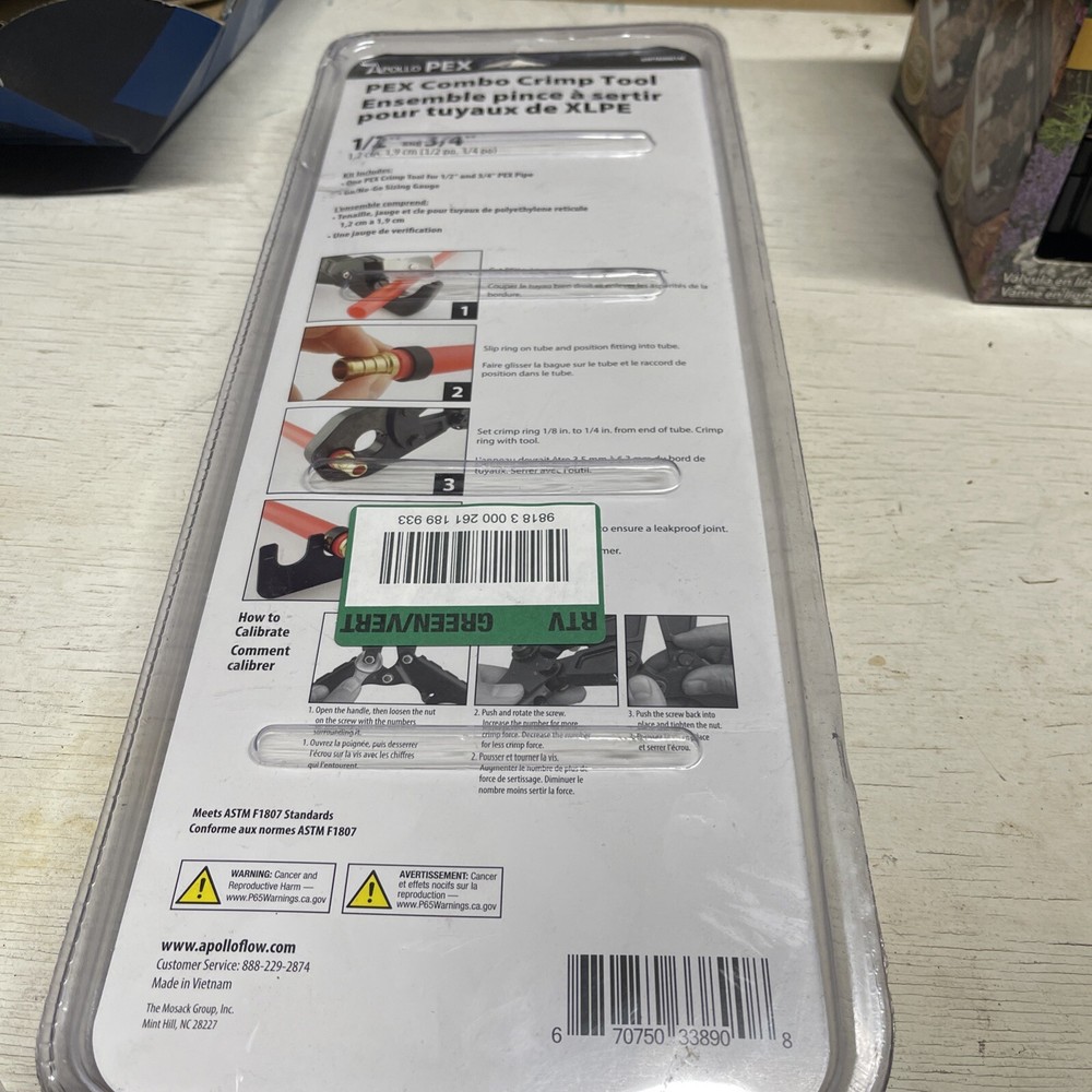 Apollo 69PTKH0014C PEX Combo Crimp Tool