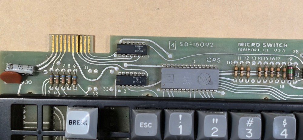 Micro Switch Vintage Keyboard 61SD12-2 (23726-01) 1977 AS-IS Untested