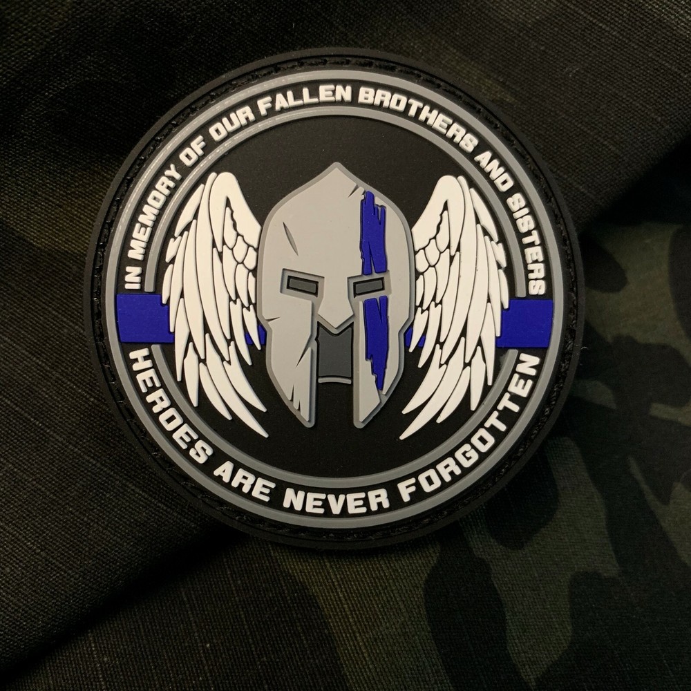 In Memory of Our Fallen Law Enforcement Thin Blue Line PVC Patch