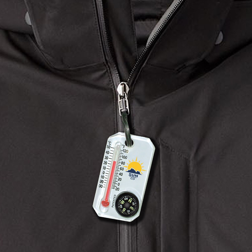 Sun Company Therm-o-Compass - Zipper Pull Compass and Thermometer