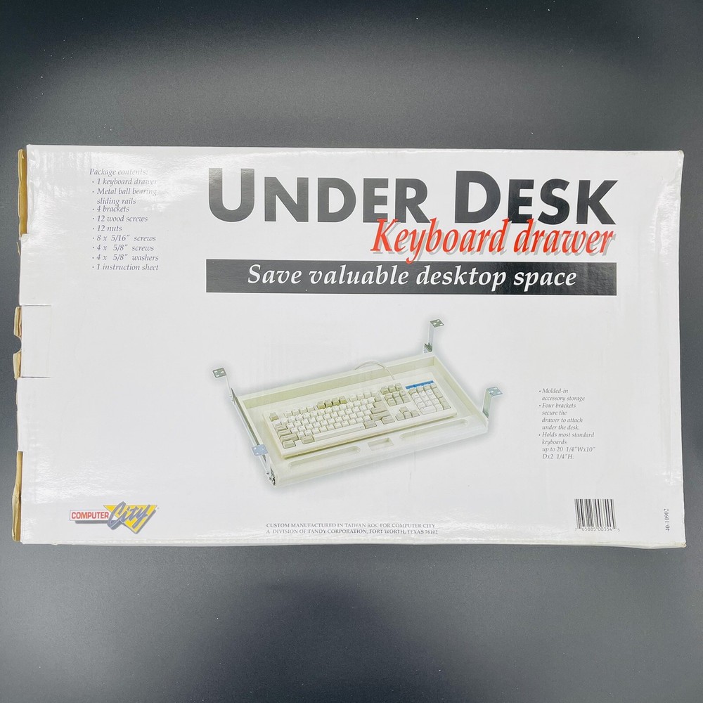 Vintage Under Desk Keyboard Drawer Computer City NEW