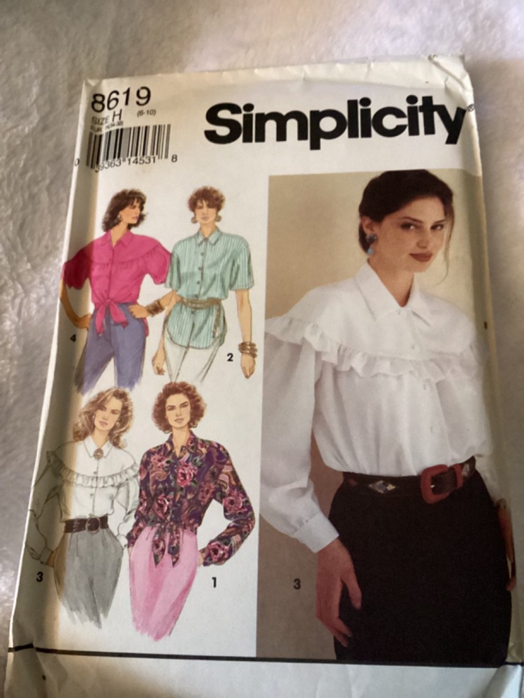 1993,  VINTAGE SIMPLICITY PATTERN #8619…  Has been cut