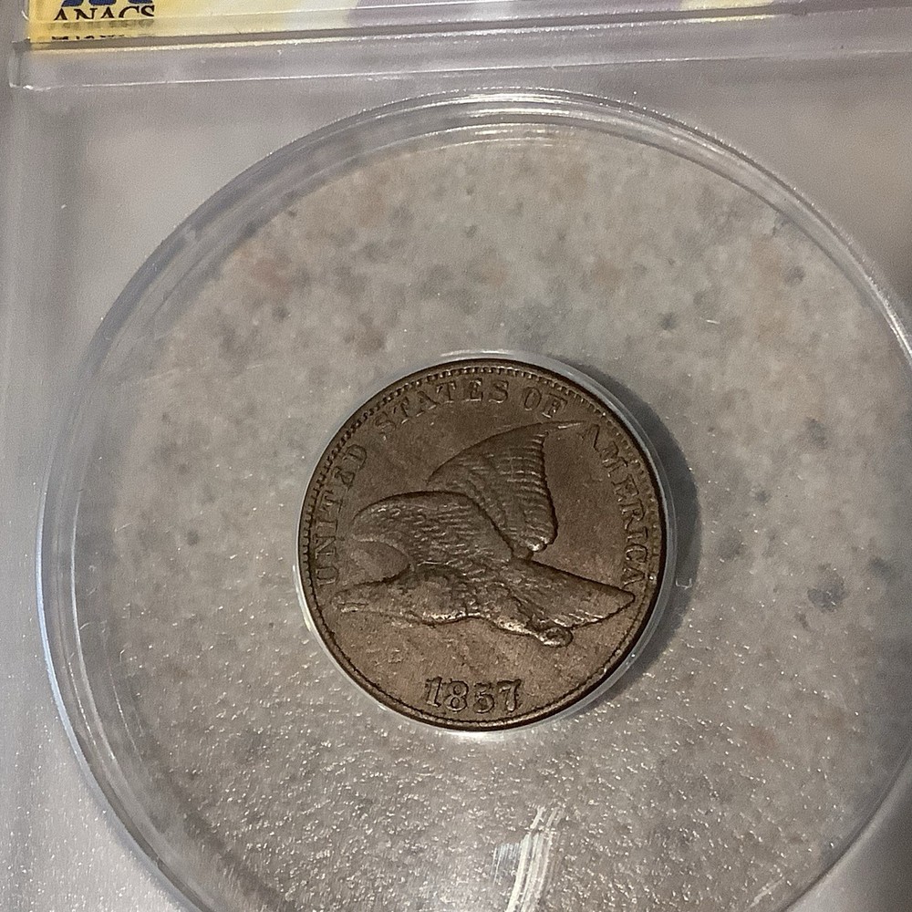 1857 FLYING EAGLE CENT ANACS VF20