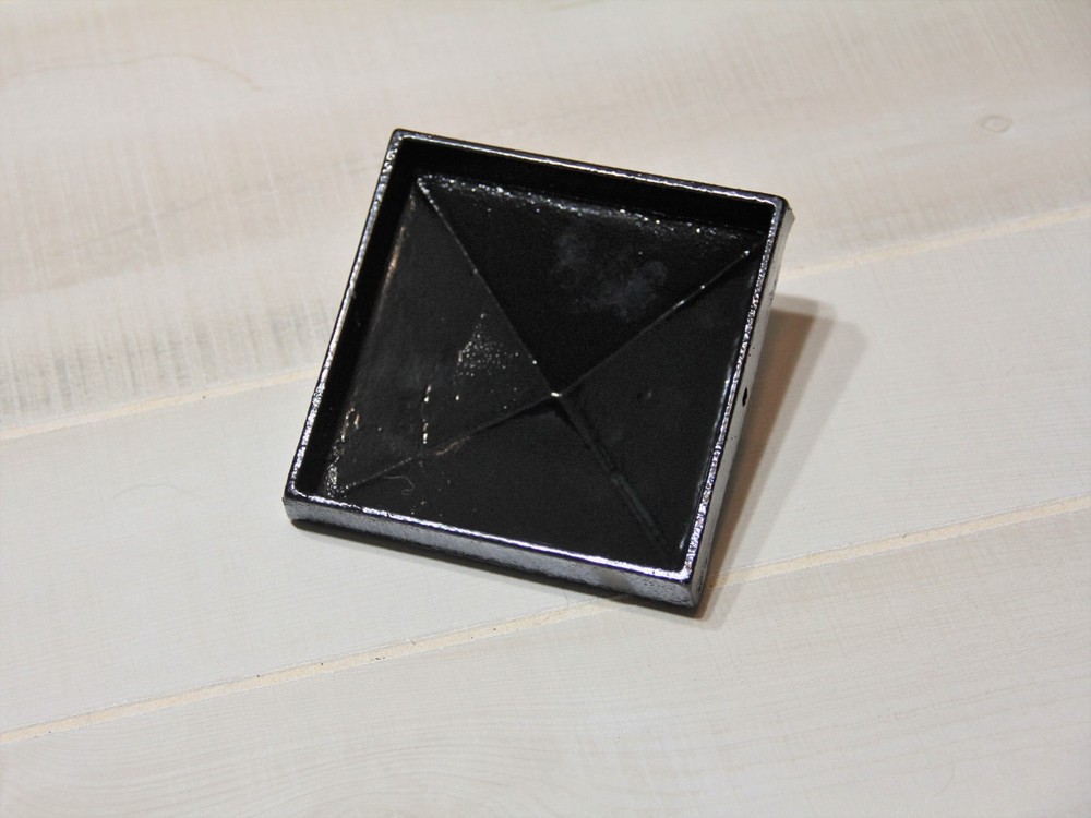 4" Cast Iron Pyramid Post Cap, Black Post cap for true 4x4 post